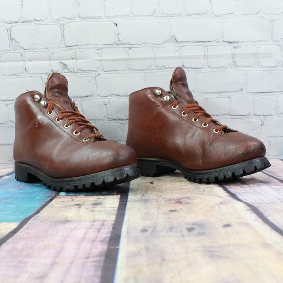 Vtg TIRAH Lace Up Outdoor Boot Vibram Size 9.5 M - Picture 3 of 9